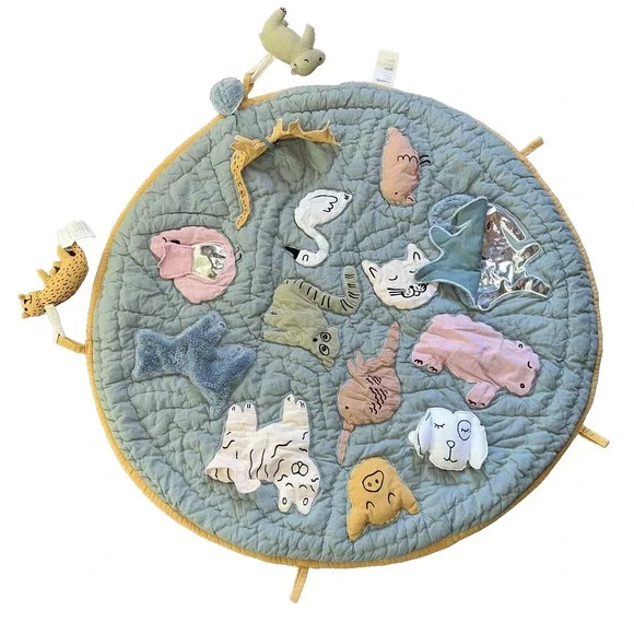 HTF Surprise Friends Baby Activity‎ Play Mat Crate & Barrel Kids